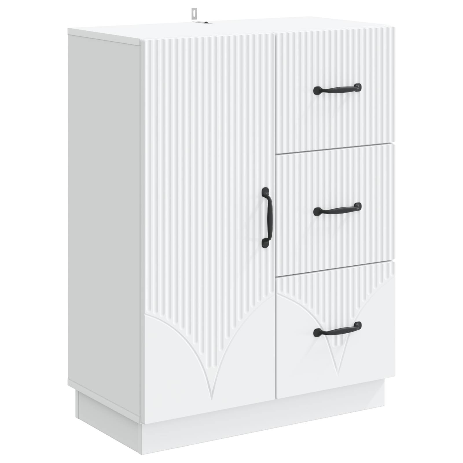 Dressoir met lade Wit 66 x 34,5 x 87 cm Bewerkt hout