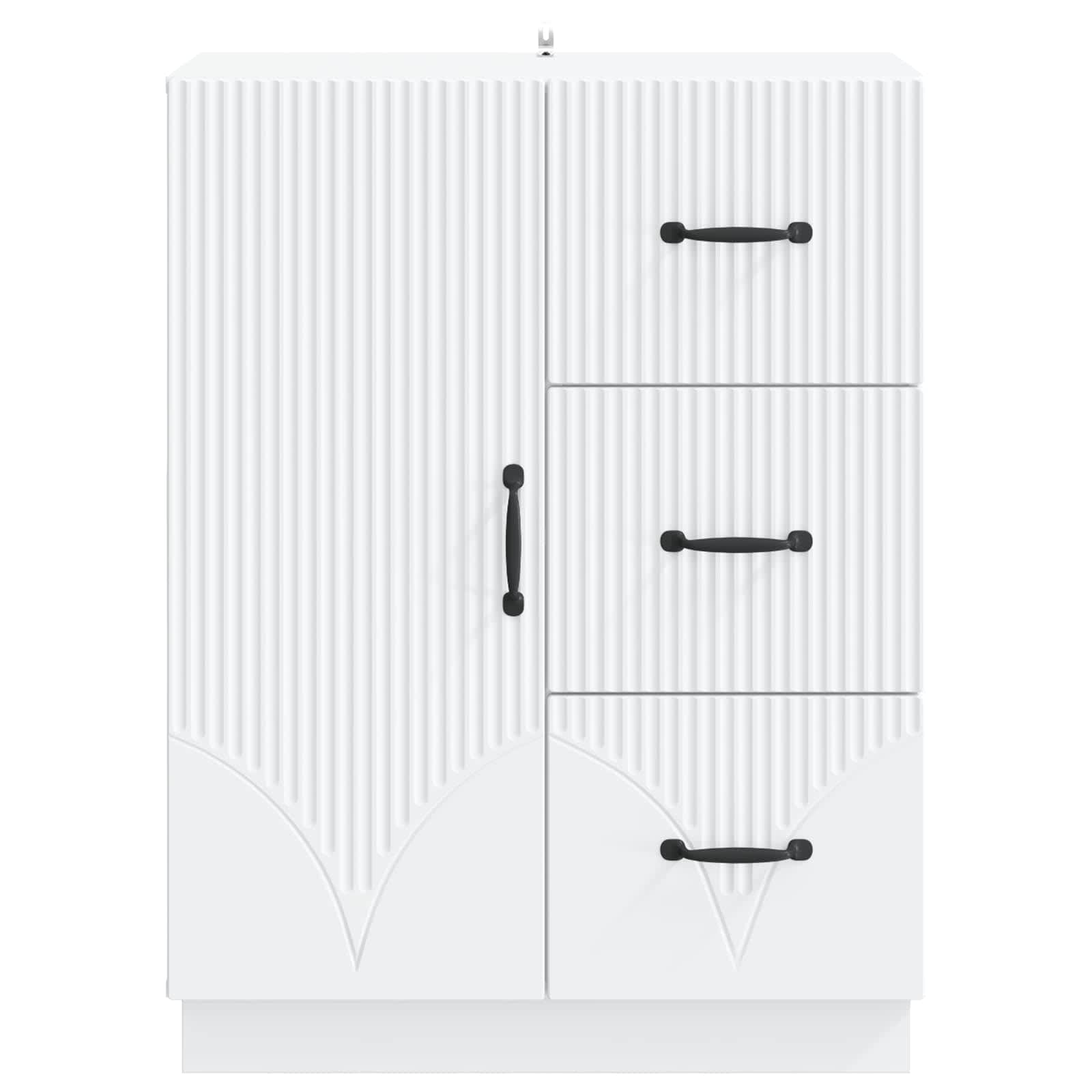 Dressoir met lade Wit 66 x 34,5 x 87 cm Bewerkt hout