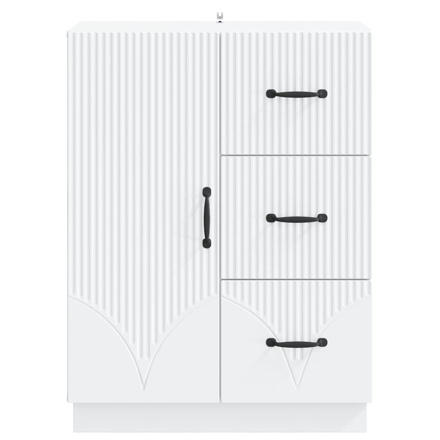 Dressoir met lade Wit 66 x 34,5 x 87 cm Bewerkt hout