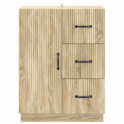 Dressoir met lade Sonoma Eiken 66 x 34,5 x 87 cm Bewerkt hout