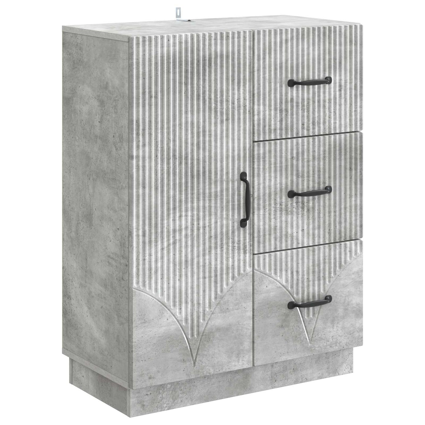 Dressoir met lade Betongrijs 66 x 34,5 x 87 cm Bewerkt hout