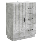 Dressoir betongrijs 66x34,5x87 cm bewerkt hout