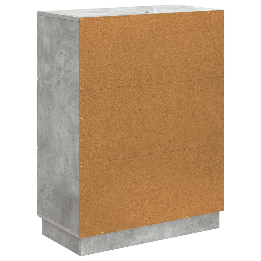 Dressoir met lade Betongrijs 66 x 34,5 x 87 cm Bewerkt hout