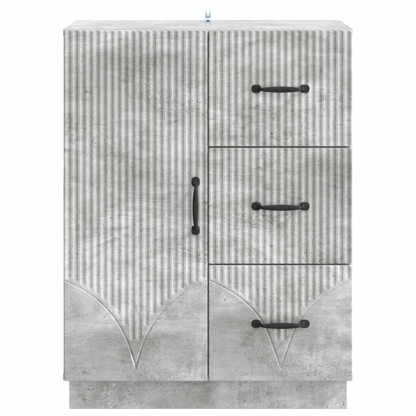 Dressoir met lade Betongrijs 66 x 34,5 x 87 cm Bewerkt hout
