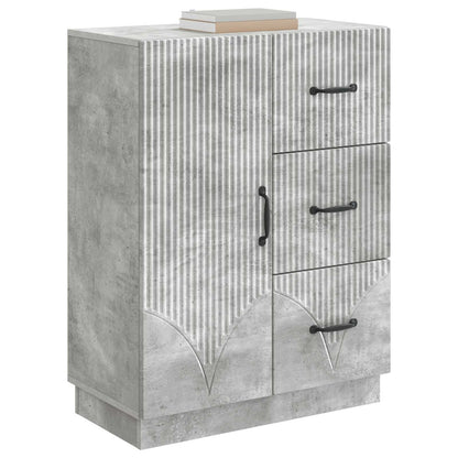 Dressoir met lade Betongrijs 66 x 34,5 x 87 cm Bewerkt hout