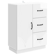 Dressoir hoogglans wit 66x34,5x87 cm bewerkt hout