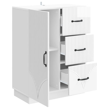 Dressoir met lade Hoogglans Wit 66 x 34,5 x 87 cm Bewerkt hout