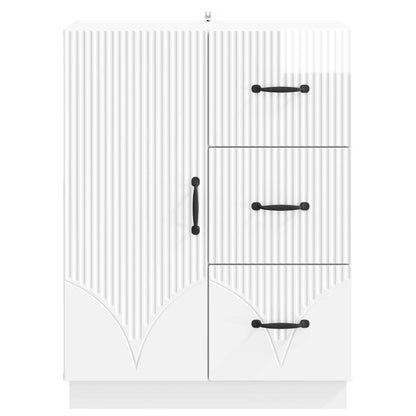 Dressoir met lade Hoogglans Wit 66 x 34,5 x 87 cm Bewerkt hout