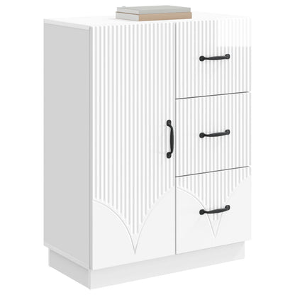 Dressoir met lade Hoogglans Wit 66 x 34,5 x 87 cm Bewerkt hout