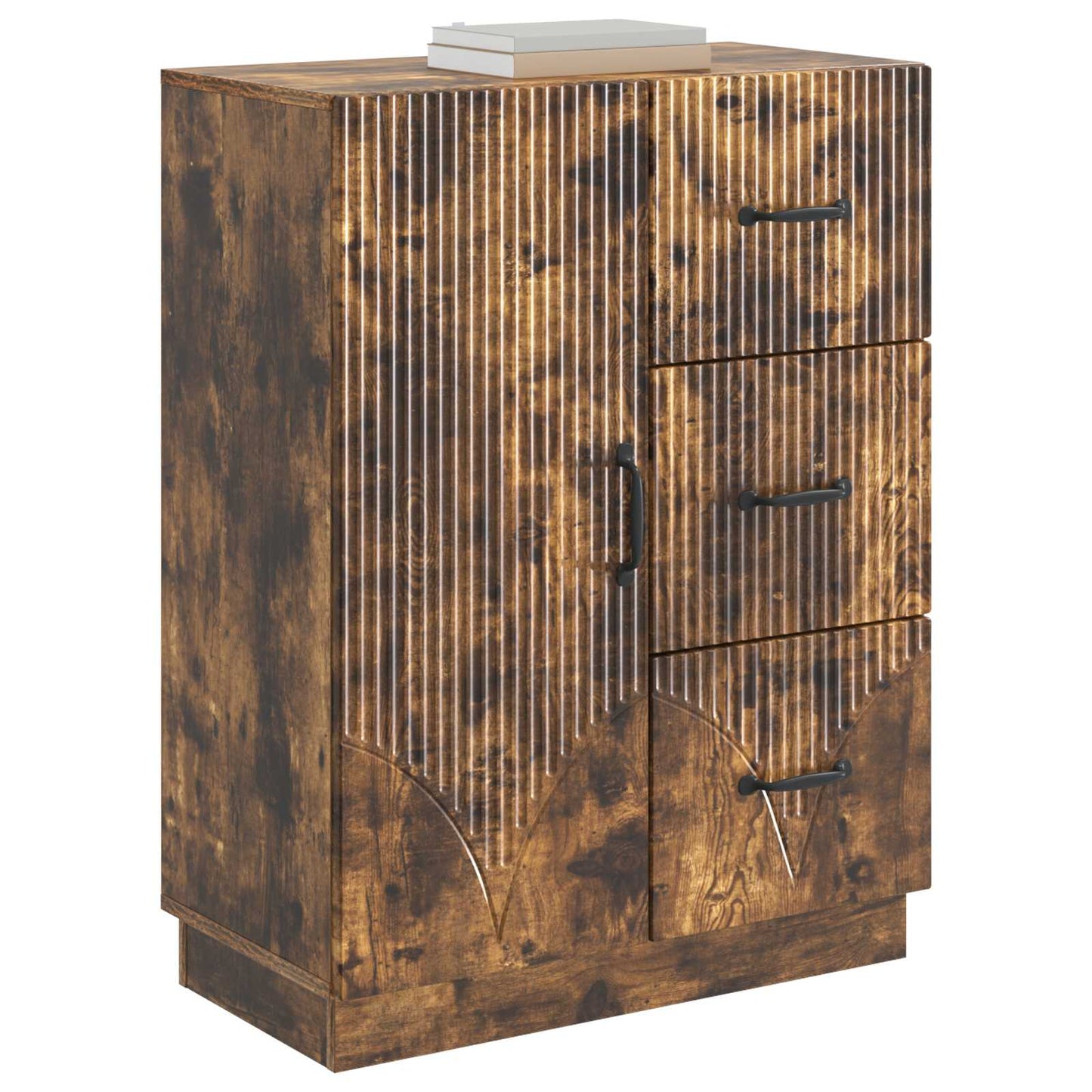 Dressoir met lade Gerookt eiken 66 x 34,5 x 87 cm Bewerkt hout