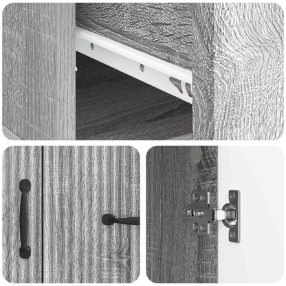Dressoir met lade Grijs sonoma 66 x 34,5 x 87 cm Bewerkt hout