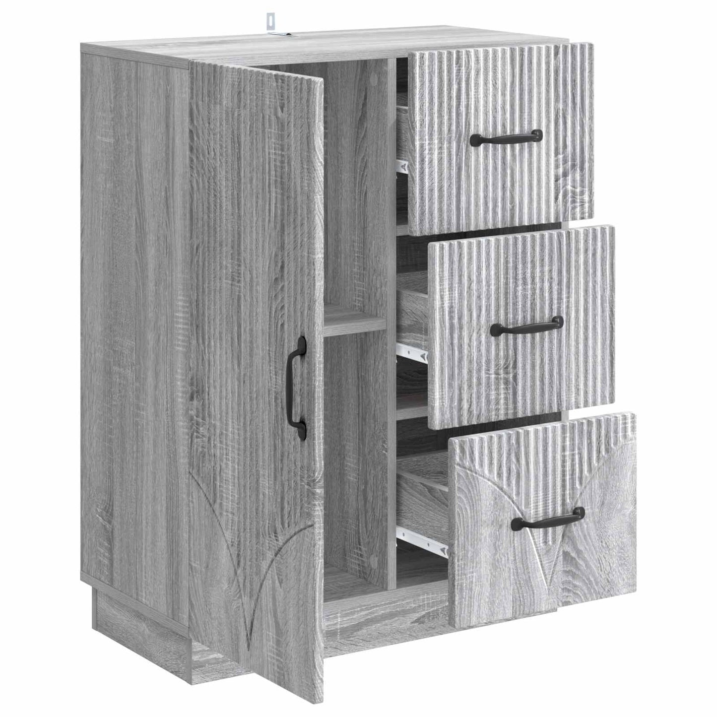 Dressoir met lade Grijs sonoma 66 x 34,5 x 87 cm Bewerkt hout