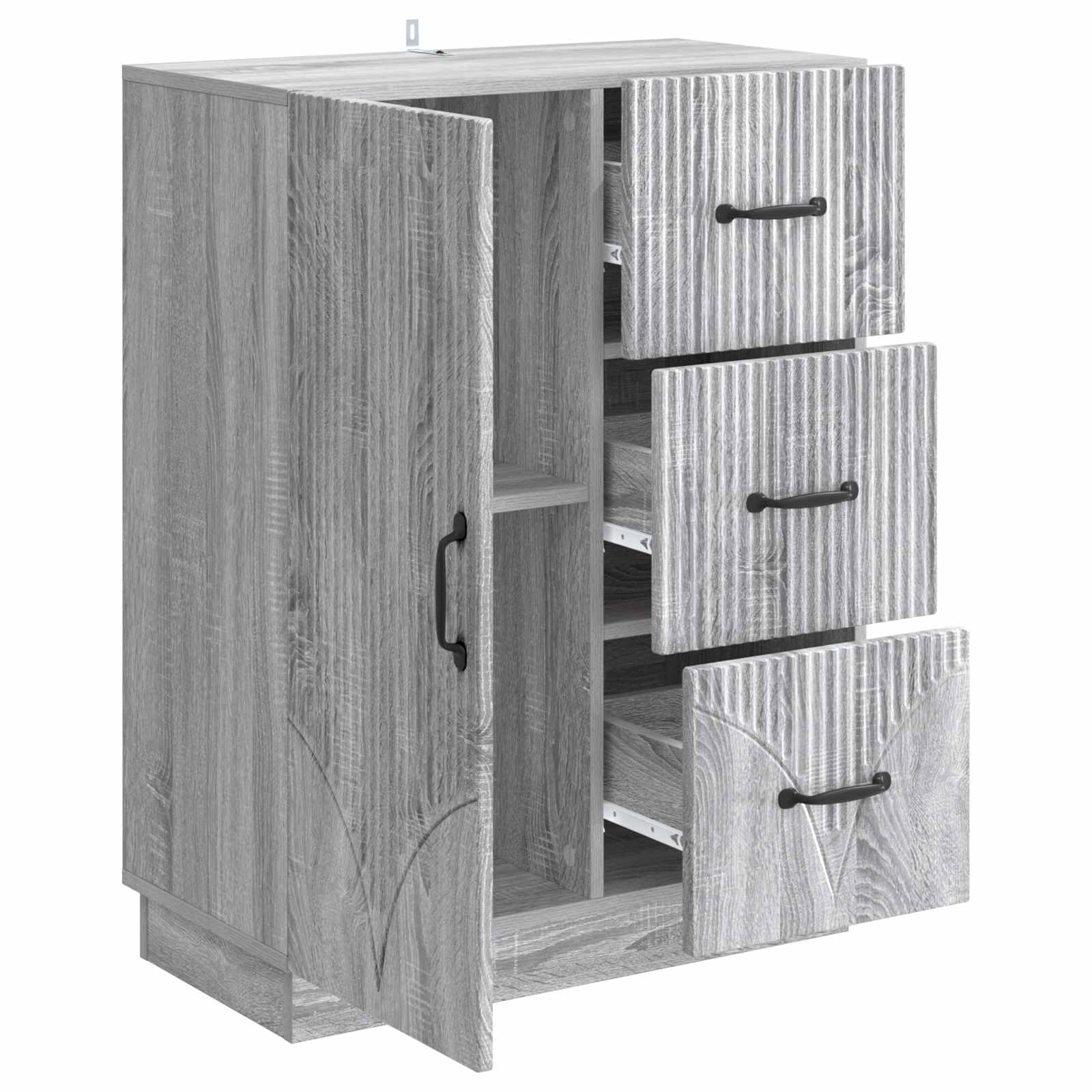 Dressoir met lade Grijs sonoma 66 x 34,5 x 87 cm Bewerkt hout