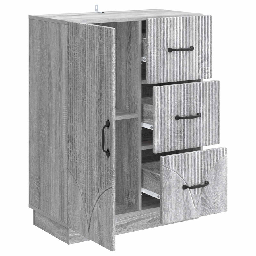 Dressoir met lade Grijs sonoma 66 x 34,5 x 87 cm Bewerkt hout