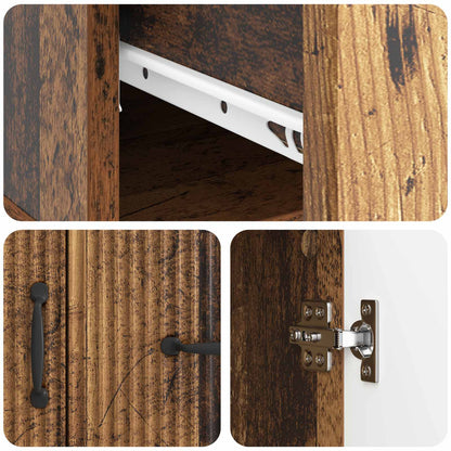 Dressoir met lade Oud hout 66 x 34,5 x 87 cm Bewerkt hout