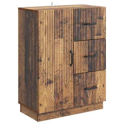 Dressoir met lade Oud hout 66 x 34,5 x 87 cm Bewerkt hout
