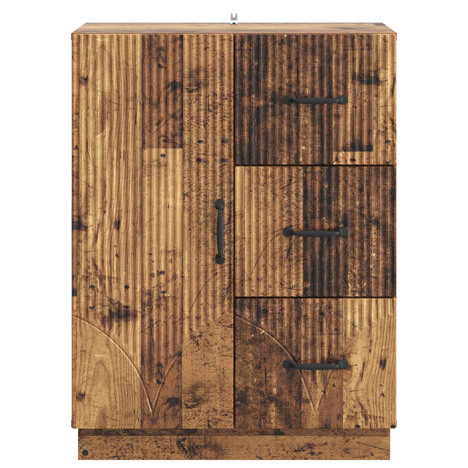 Dressoir met lade Oud hout 66 x 34,5 x 87 cm Bewerkt hout