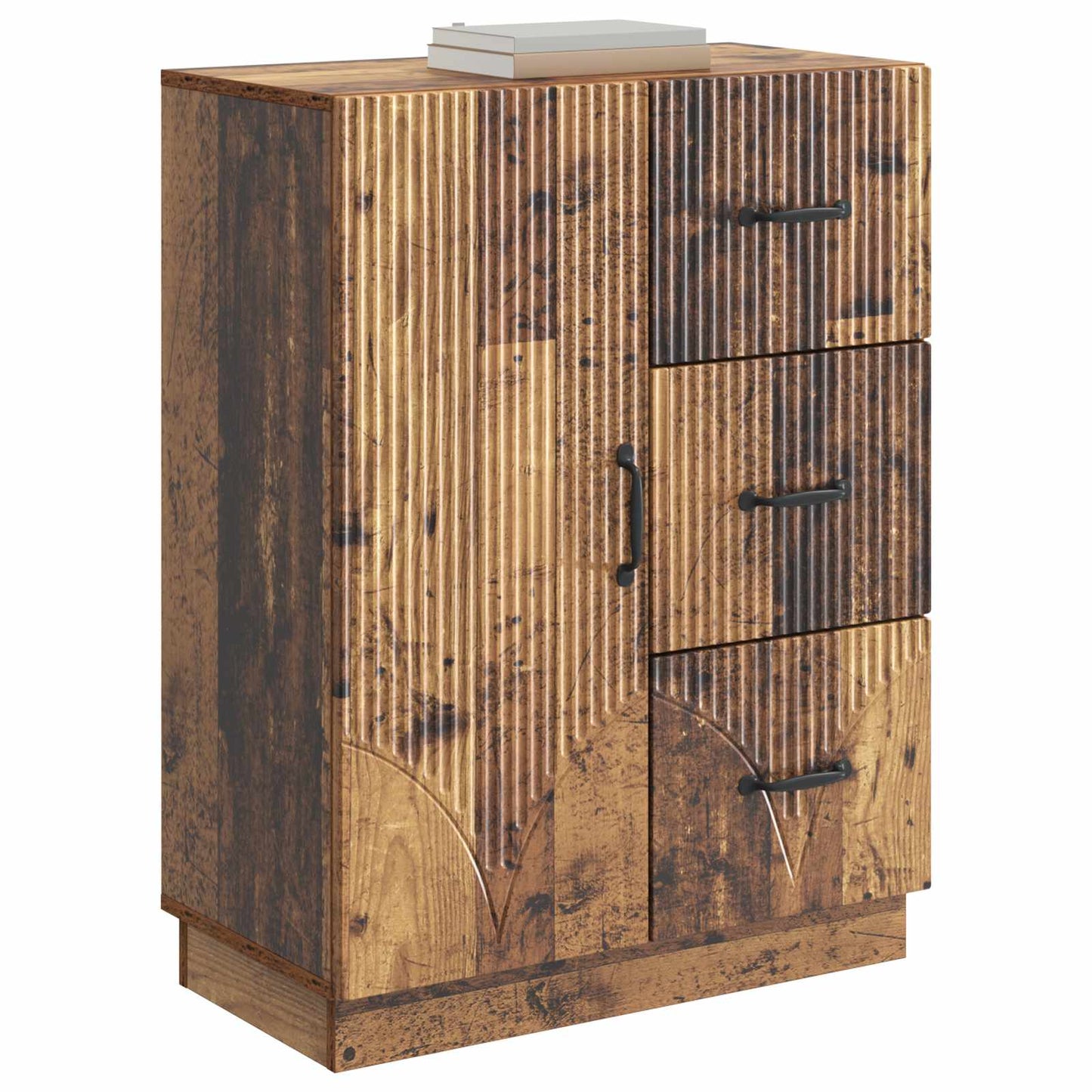 Dressoir met lade Oud hout 66 x 34,5 x 87 cm Bewerkt hout