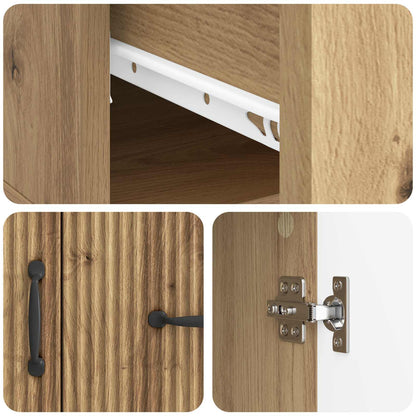 Dressoir Artisanaal eiken 66 x 34,5 x 87 cm Bewerkt hout