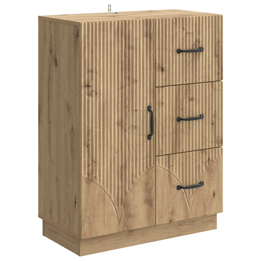 Dressoir Artisanaal eiken 66 x 34,5 x 87 cm Bewerkt hout