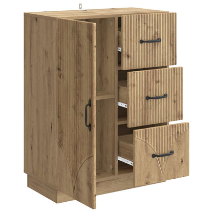 Dressoir Artisanaal eiken 66 x 34,5 x 87 cm Bewerkt hout