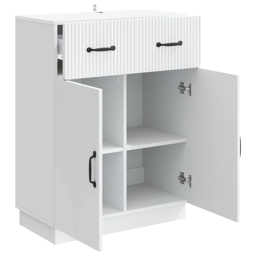 Dressoir met lade Wit 66 x 34,5 x 87 cm Bewerkt hout
