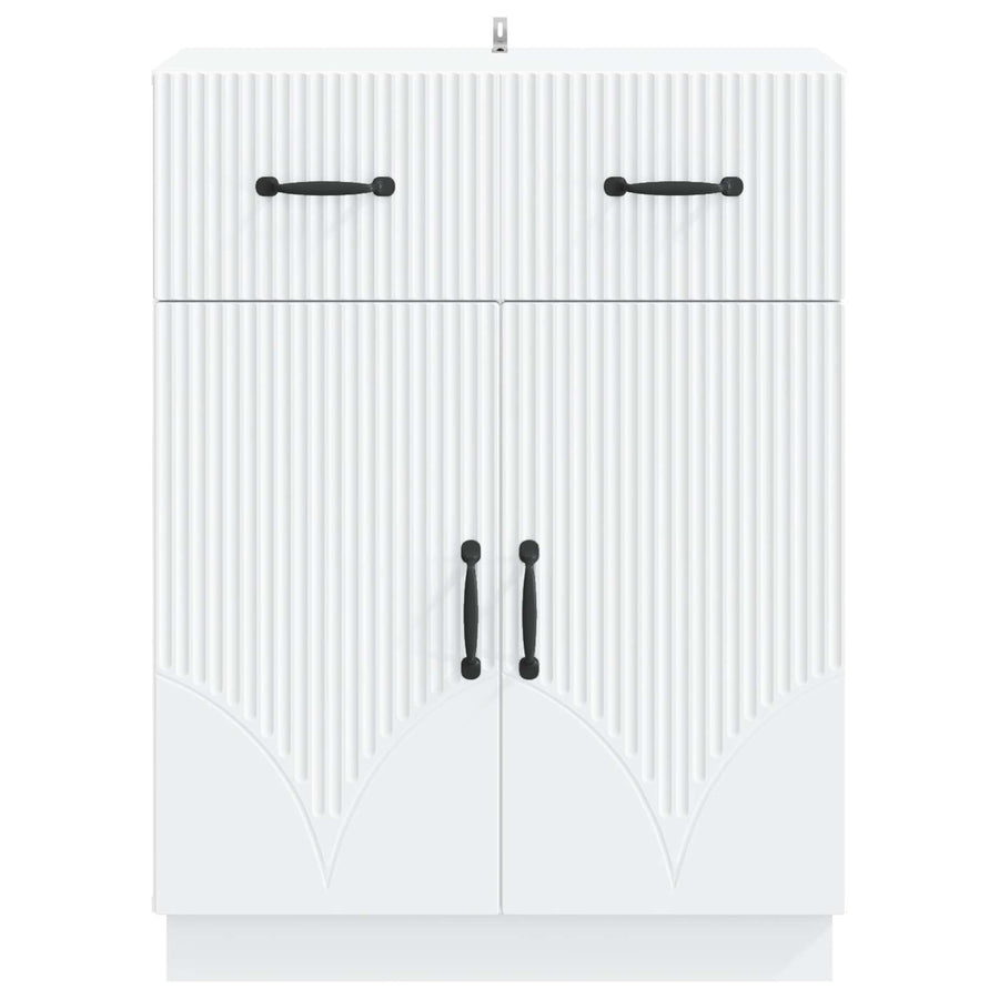 Dressoir met lade Wit 66 x 34,5 x 87 cm Bewerkt hout