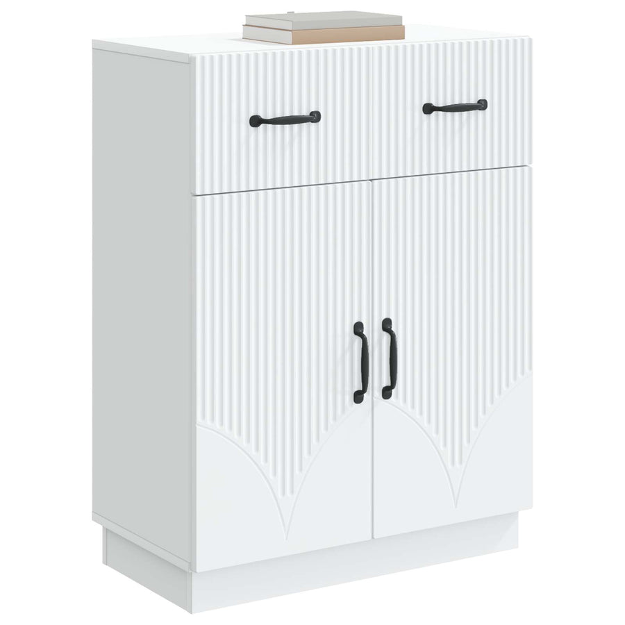 Dressoir met lade Wit 66 x 34,5 x 87 cm Bewerkt hout