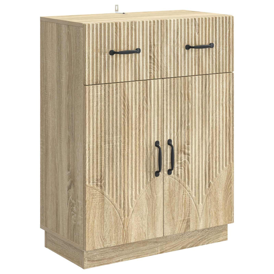 Dressoir met lade Sonoma Eiken 66 x 34,5 x 87 cm Bewerkt hout