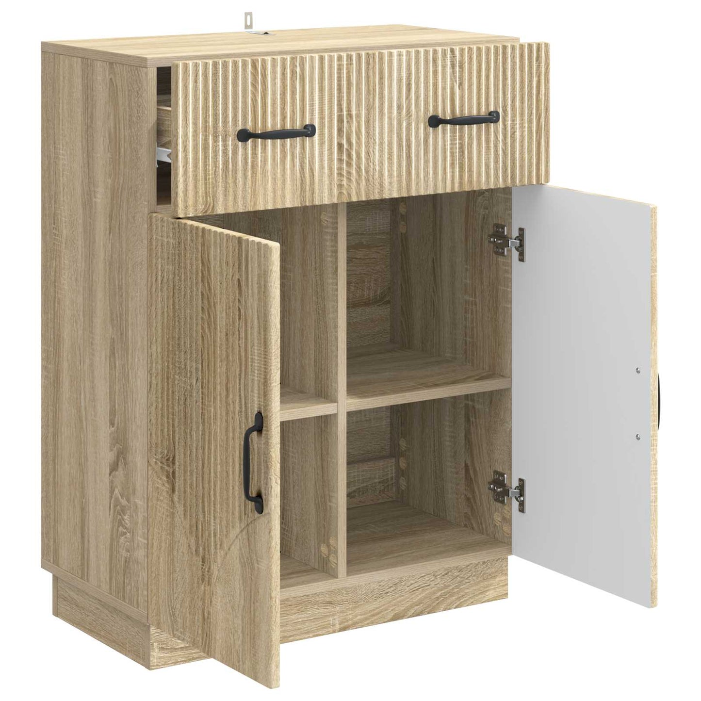 Dressoir met lade Sonoma Eiken 66 x 34,5 x 87 cm Bewerkt hout