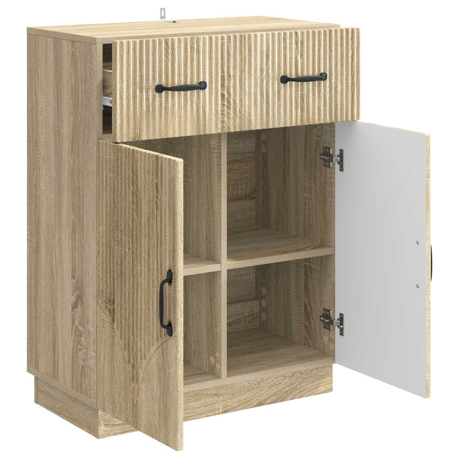Dressoir met lade Sonoma Eiken 66 x 34,5 x 87 cm Bewerkt hout