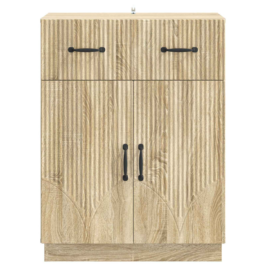 Dressoir met lade Sonoma Eiken 66 x 34,5 x 87 cm Bewerkt hout