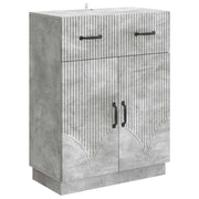 Dressoir betongrijs 66x34,5x87 cm bewerkt hout