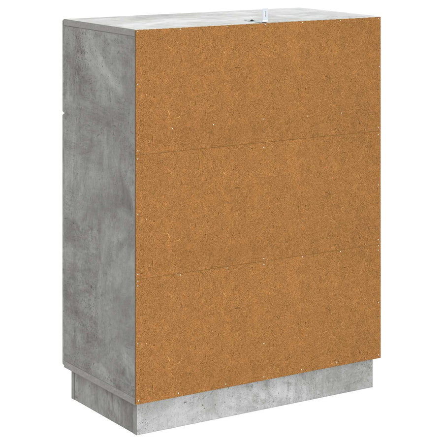 Dressoir met lade Betongrijs 66 x 34,5 x 87 cm Bewerkt hout