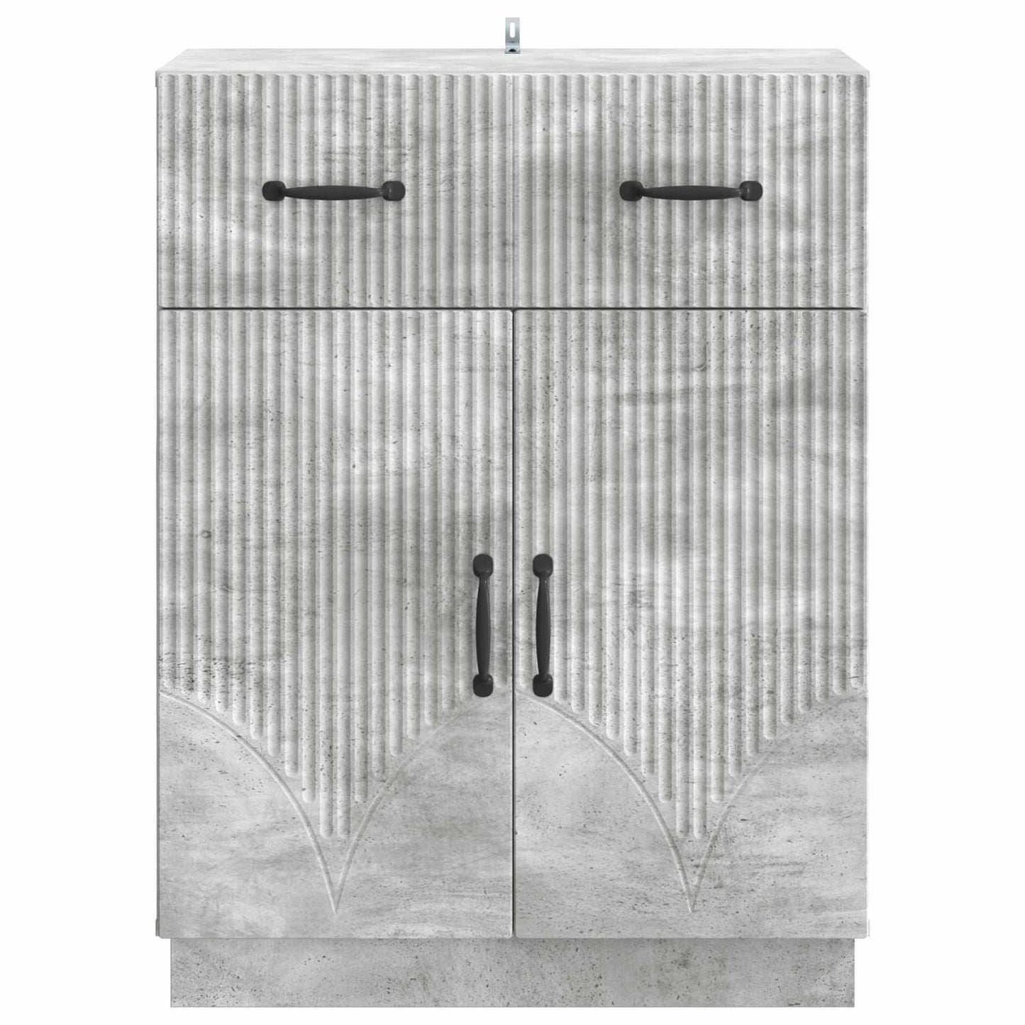 Dressoir met lade Betongrijs 66 x 34,5 x 87 cm Bewerkt hout