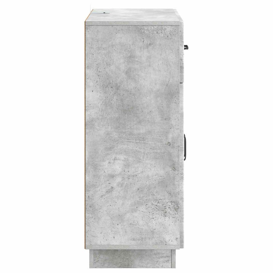 Dressoir met lade Betongrijs 66 x 34,5 x 87 cm Bewerkt hout