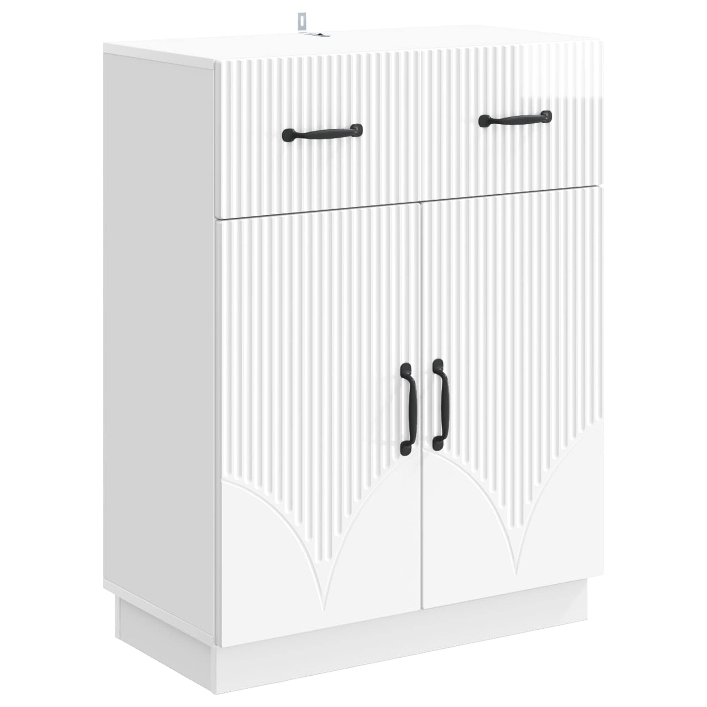 Dressoir met lade Hoogglans Wit 66 x 34,5 x 87 cm Bewerkt hout