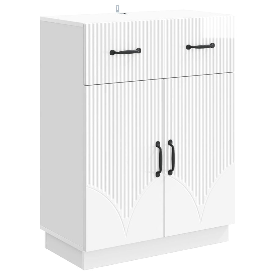 Dressoir met lade Hoogglans Wit 66 x 34,5 x 87 cm Bewerkt hout