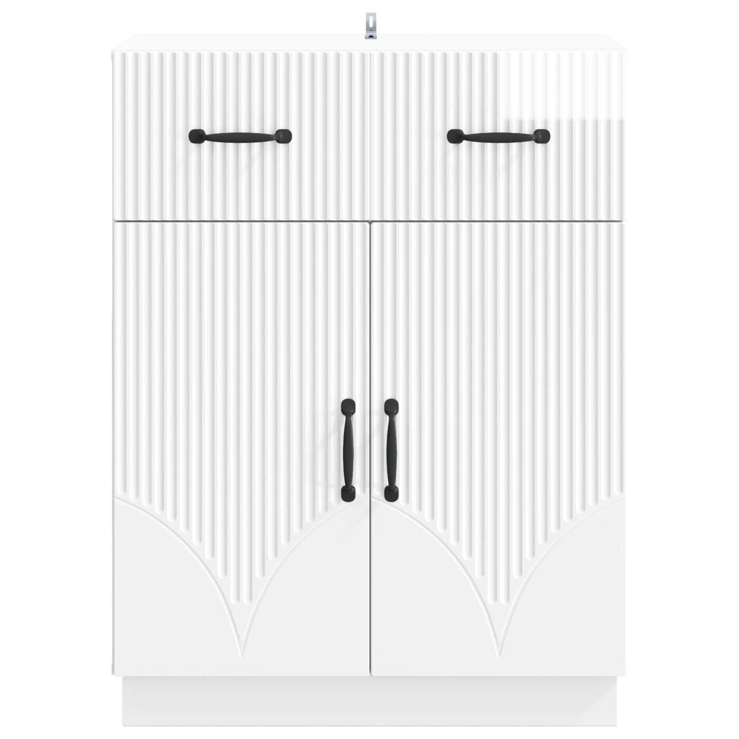 Dressoir met lade Hoogglans Wit 66 x 34,5 x 87 cm Bewerkt hout