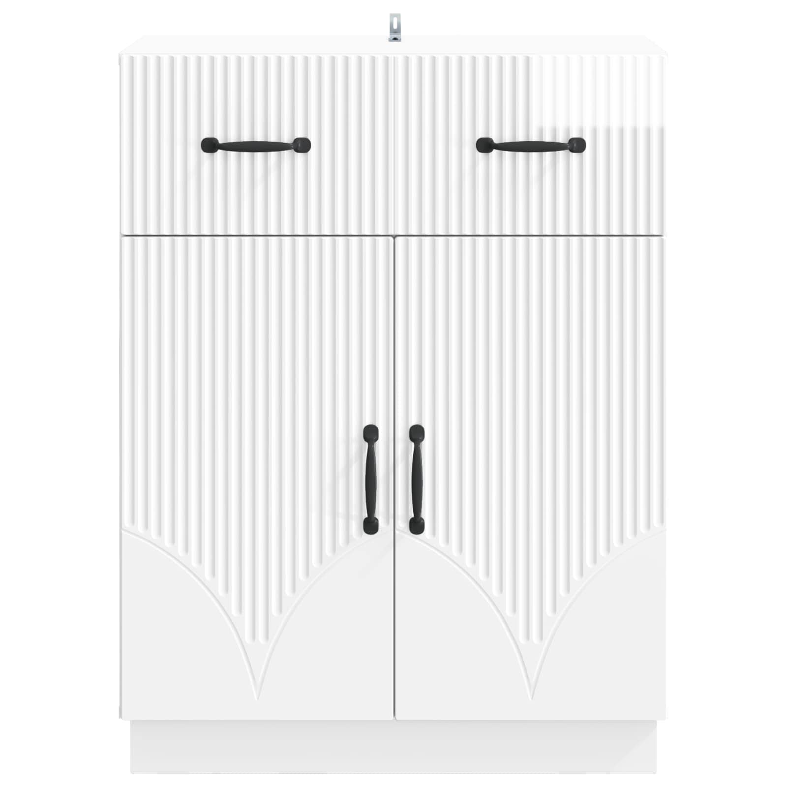 Dressoir met lade Hoogglans Wit 66 x 34,5 x 87 cm Bewerkt hout