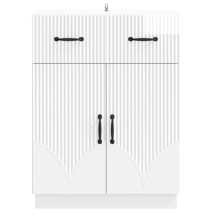 Dressoir met lade Hoogglans Wit 66 x 34,5 x 87 cm Bewerkt hout