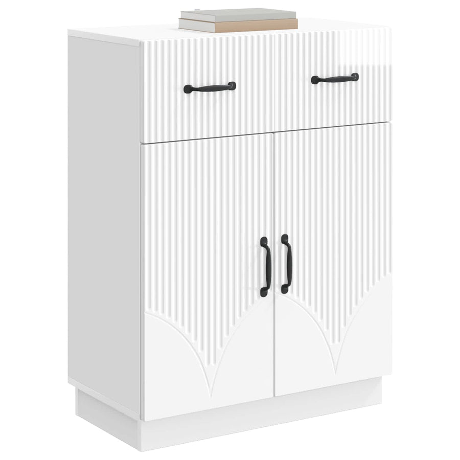 Dressoir met lade Hoogglans Wit 66 x 34,5 x 87 cm Bewerkt hout