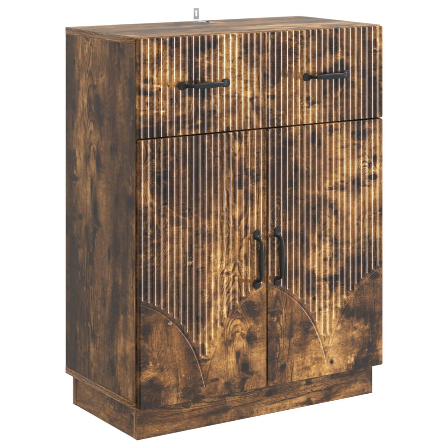 Dressoir met lade Gerookt eiken 66 x 34,5 x 87 cm Bewerkt hout