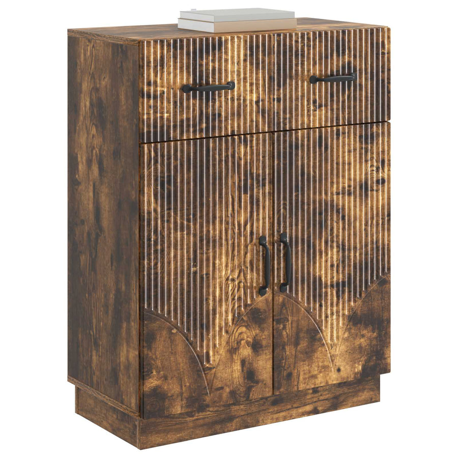 Dressoir met lade Gerookt eiken 66 x 34,5 x 87 cm Bewerkt hout