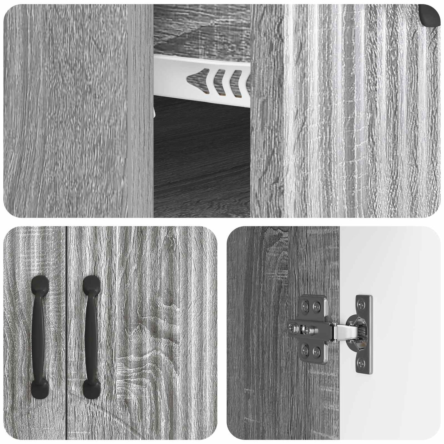 Dressoir met lade Grijs sonoma 66 x 34,5 x 87 cm Bewerkt hout