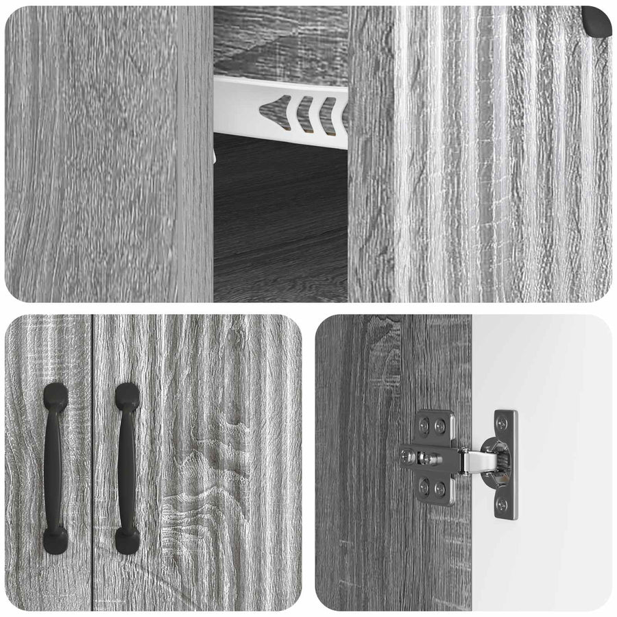 Dressoir met lade Grijs sonoma 66 x 34,5 x 87 cm Bewerkt hout