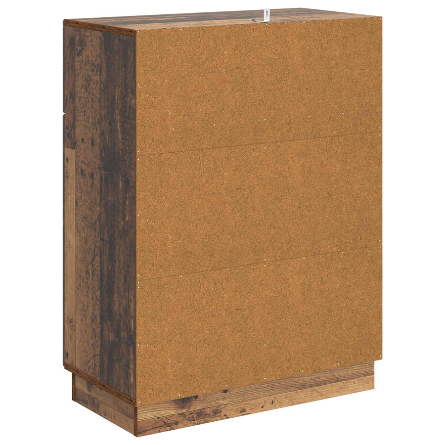 Dressoir met lade Oud hout 66 x 34,5 x 87 cm Bewerkt hout