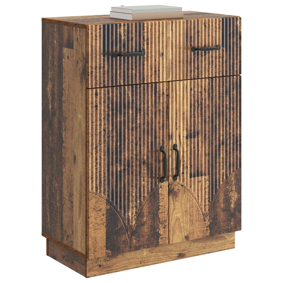 Dressoir met lade Oud hout 66 x 34,5 x 87 cm Bewerkt hout