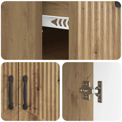Dressoir Artisanaal eiken 66 x 34,5 x 87 cm Bewerkt hout