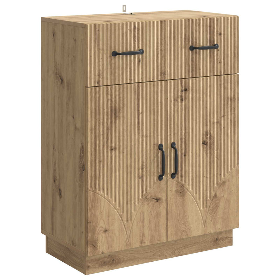 Dressoir Artisanaal eiken 66 x 34,5 x 87 cm Bewerkt hout